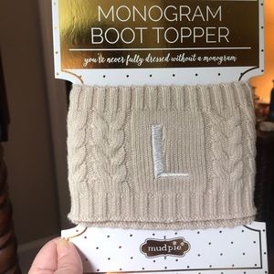 NWOT Monogram Boot Topper